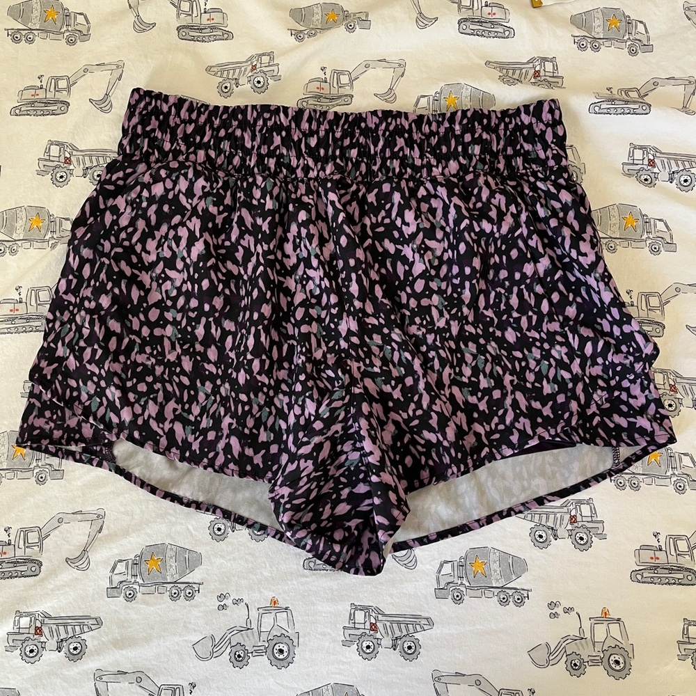 Avia Deep Purple Athletic Shorts with Black Logo